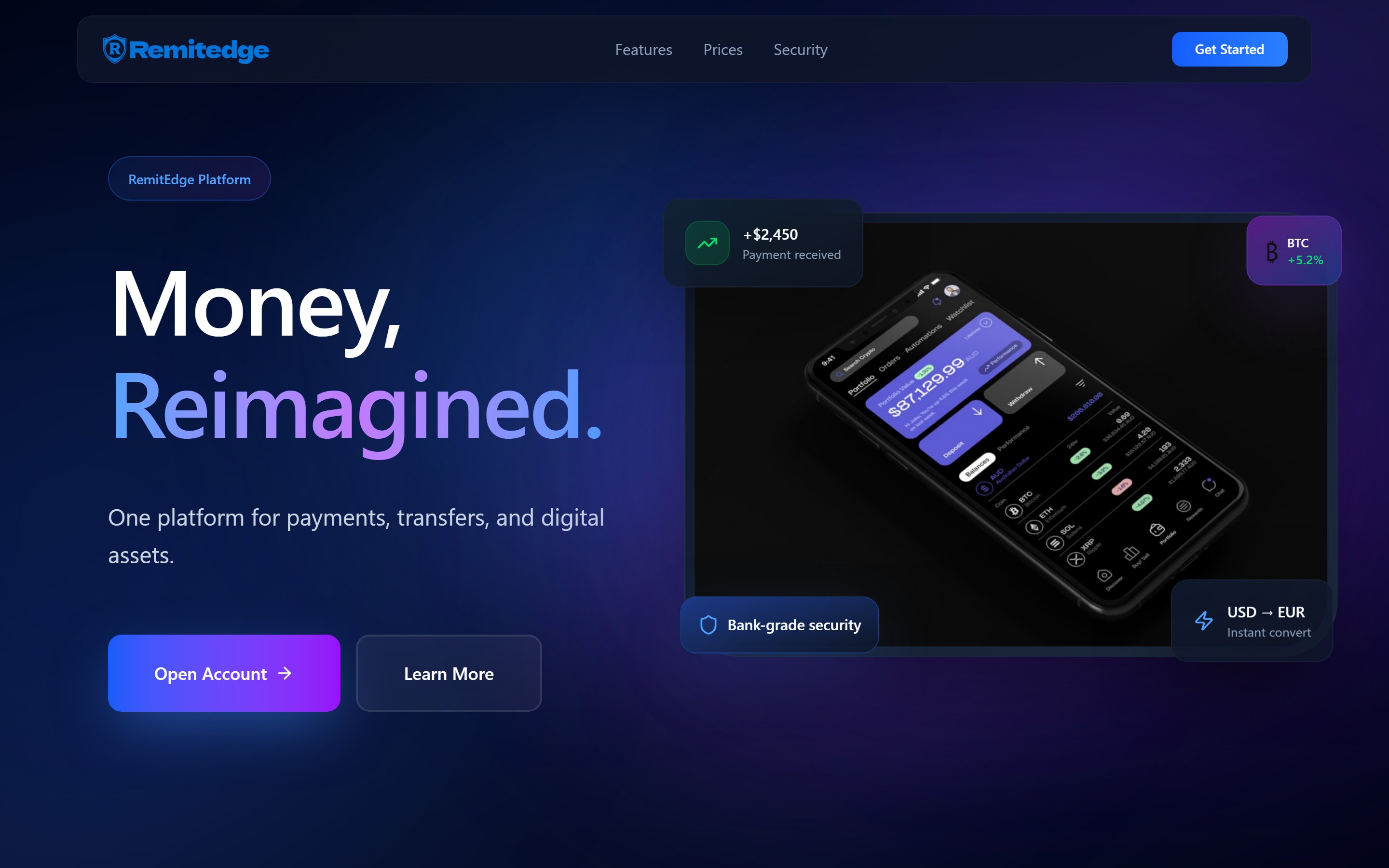 RemitEdge — מערכת להעברות כספים